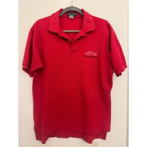 VTG‎ Porsche Embroidered Red Outer Banks Polo Shirt Size L